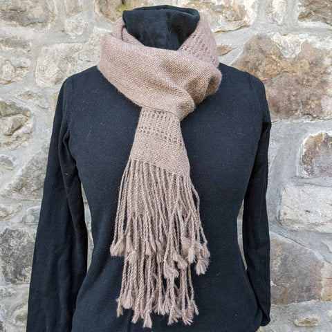 light brown alpaca scarf