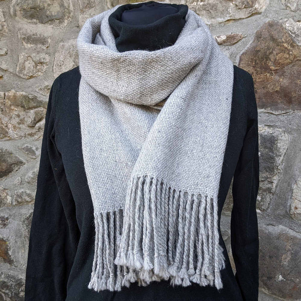 light grey wool scarf