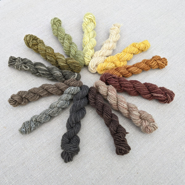 Naturally Dyed Yarn Selection - Hand Spun