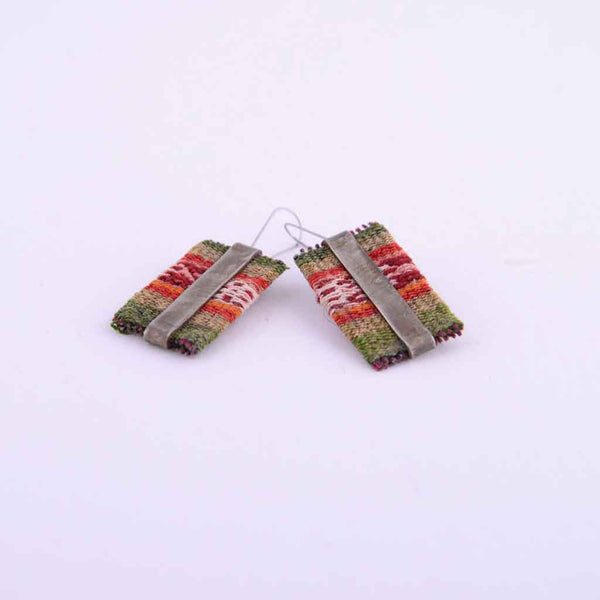 andean textile earrings