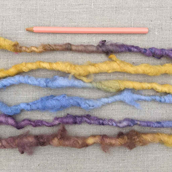 big weaving wool blue lilac yellow