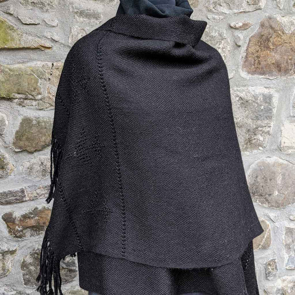 black alpaca shawl