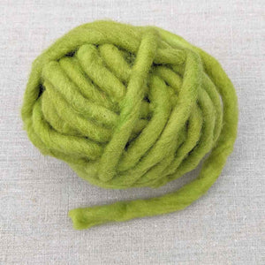bright green wool for wallhangings