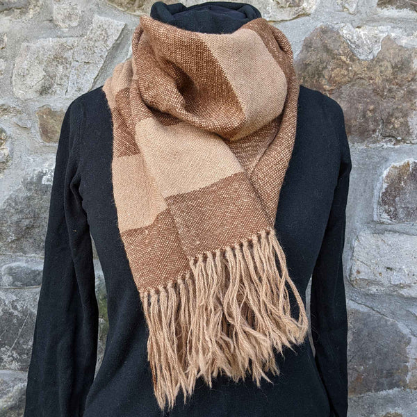 brown stripy scarf