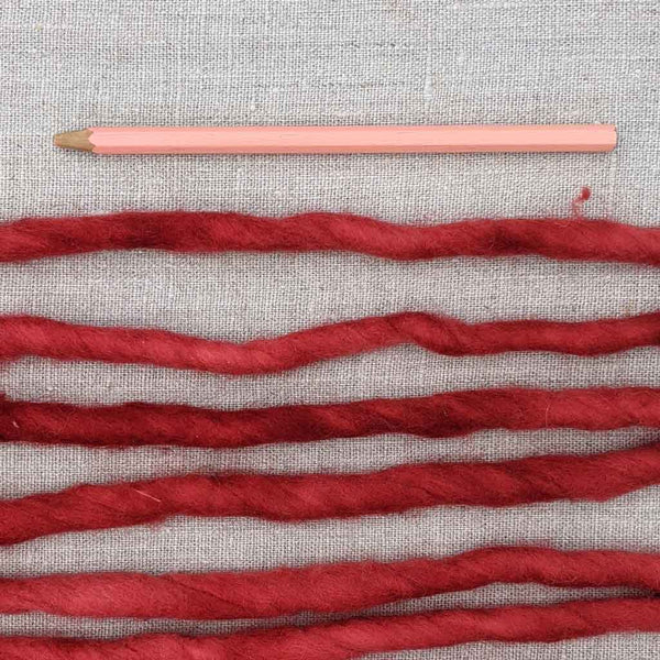 bulky weaving yarn red
