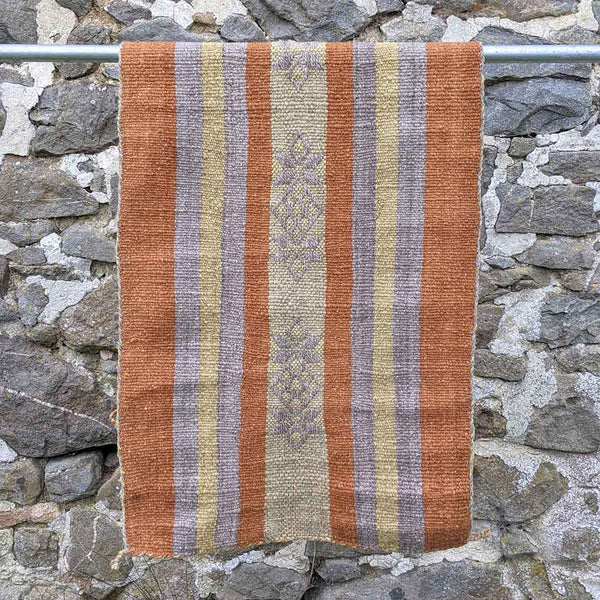 hand woven wool rug naturally dyed
