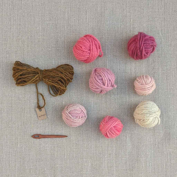 pink yarn weaving kit