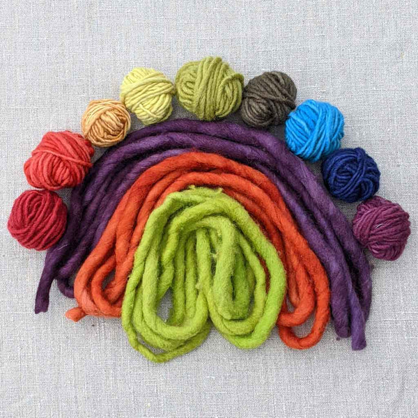 rainbow yarn selection