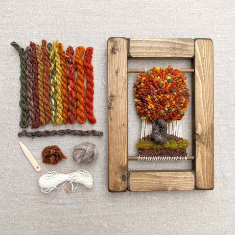 small weaving kit autumn tree