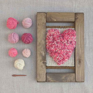 small weaving kit pink heart