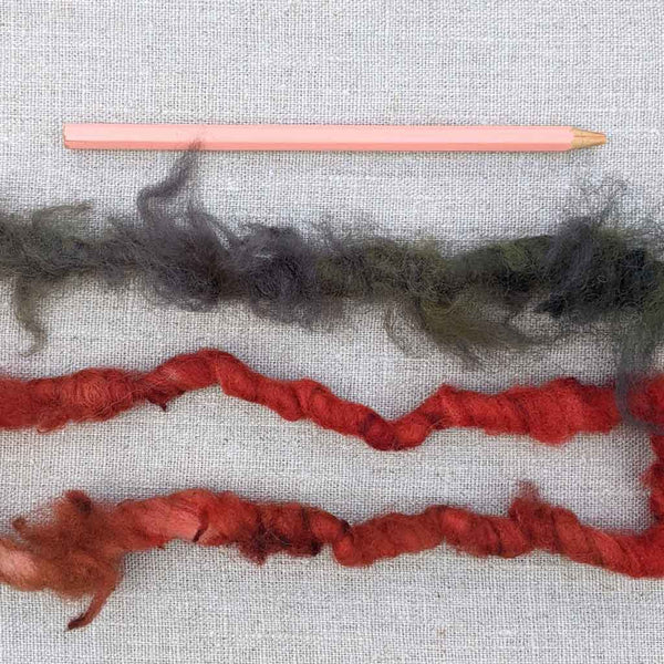 super bulky weaving yarn red green