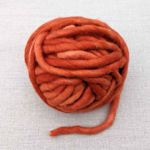 super bulky wool for weaving orange