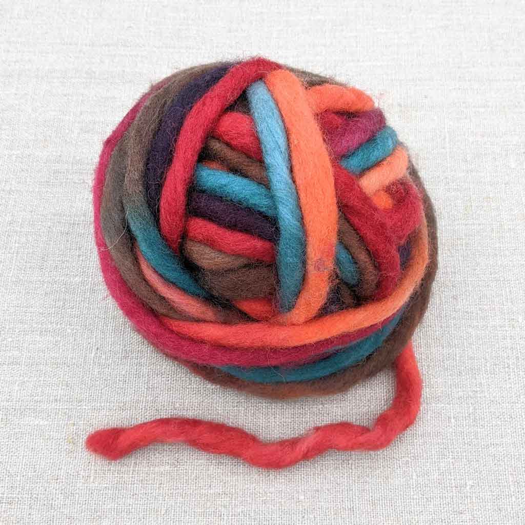 super bulky wool yarn red orange blue