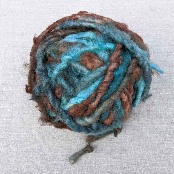 textured weaving yarn turquoise