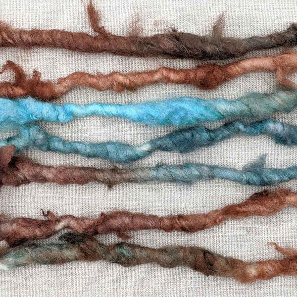 textured yarn for weaving blue