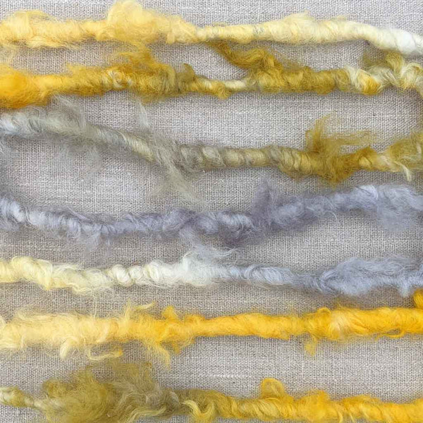 textured yarn mustard yellow