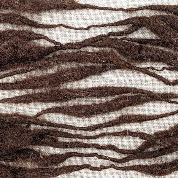 thick thin wool yarn brown