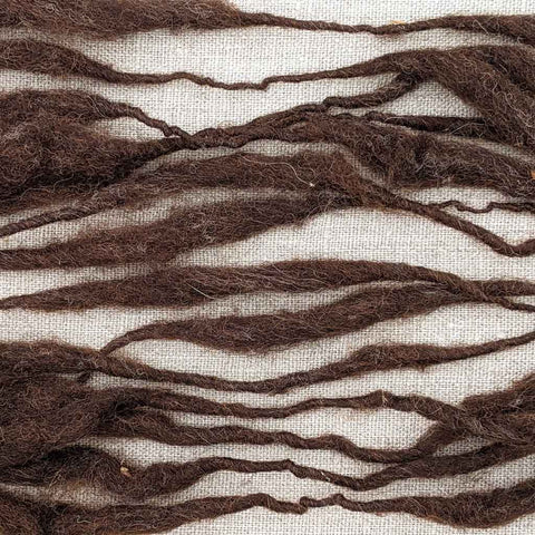 thick thin wool yarn brown