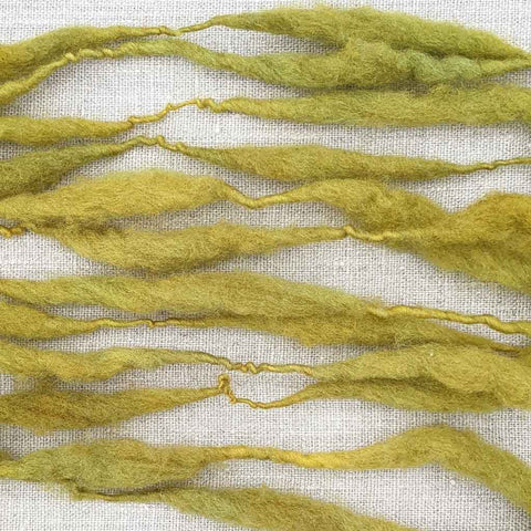 thick thin yarn bright green