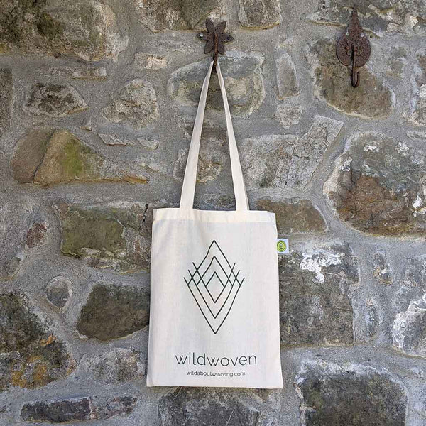 wildwoven weaving kit in organic cotton tote bag