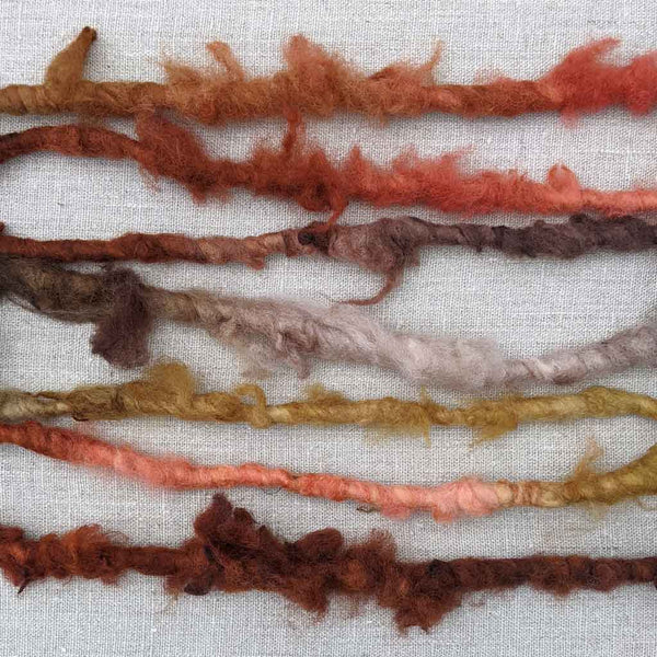 wool for wall hangings rust