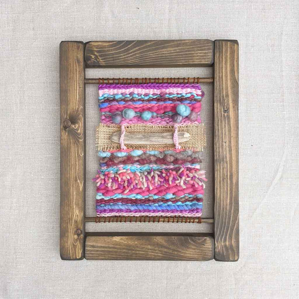 woven wall hanging pink