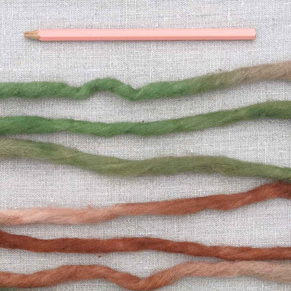 yarn by metre green brown